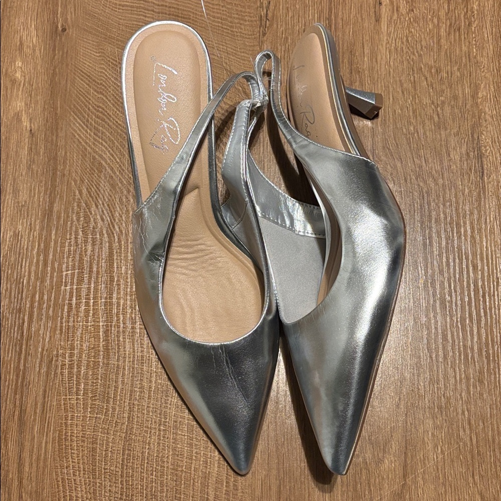 Silver Metallic pointed toe pump from London Rag - image 1